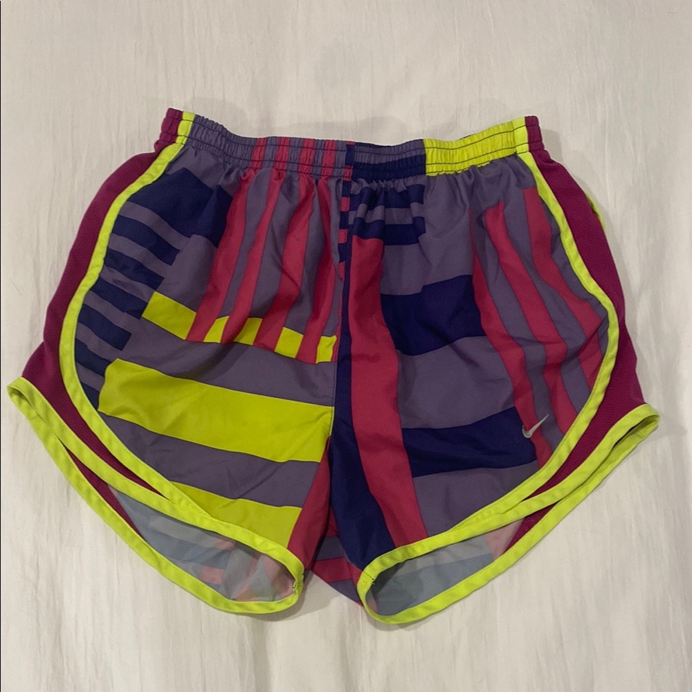 Nike Dri Fit Colorful Striped Athletic Shorts